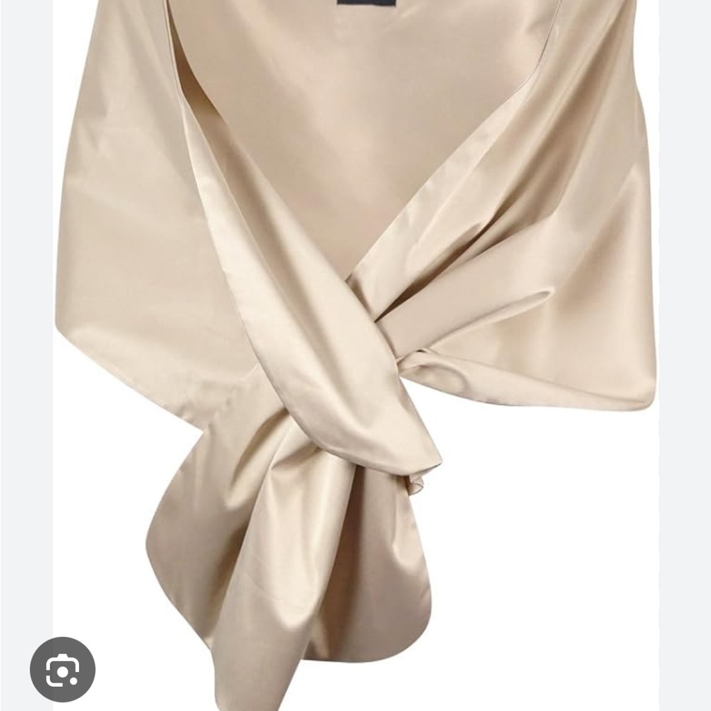 Adrianna Papell Champagne Satin Wrap